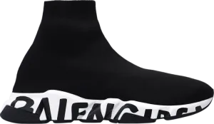 Balenciaga Speed Sneaker Midsole Graffiti - Black White