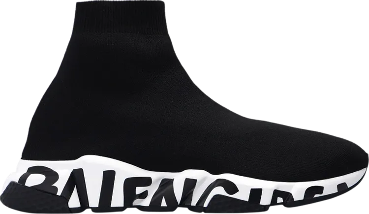 Balenciaga Speed Sneaker Midsole Graffiti - Black White