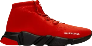Balenciaga Speed Trainer Lace-Up Red Black Sneakers