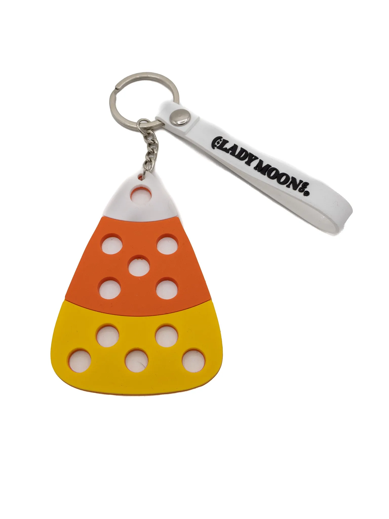 Candy Corn Shoe Charm Keychain