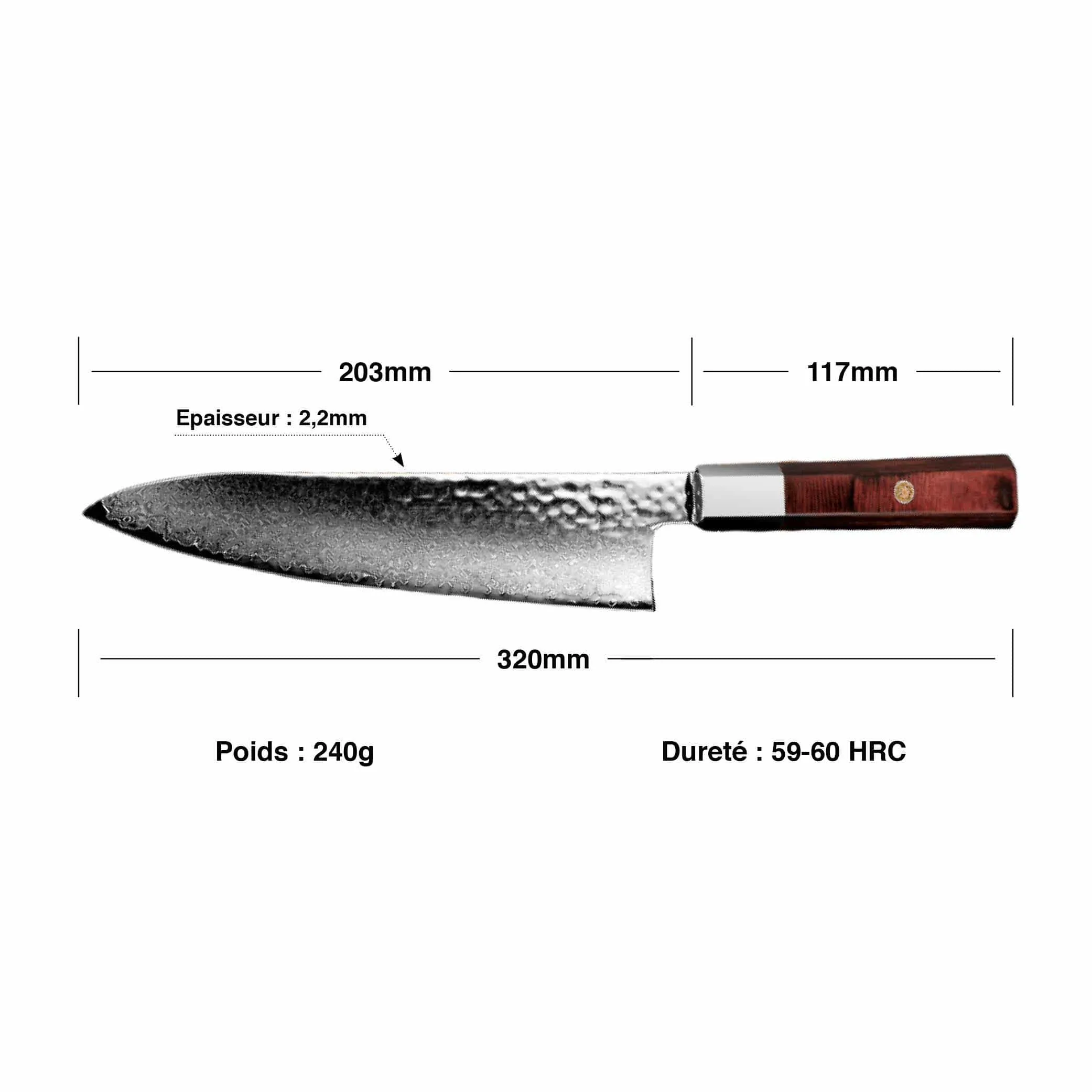 Couteau Damas de Chef