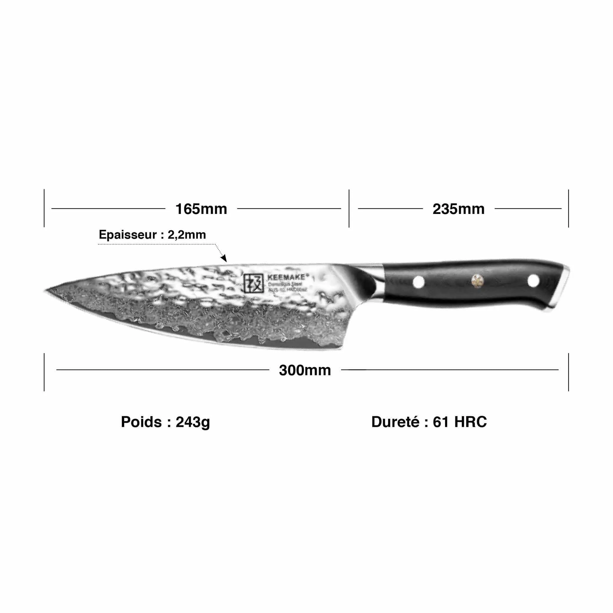 Couteau Damas du Chef