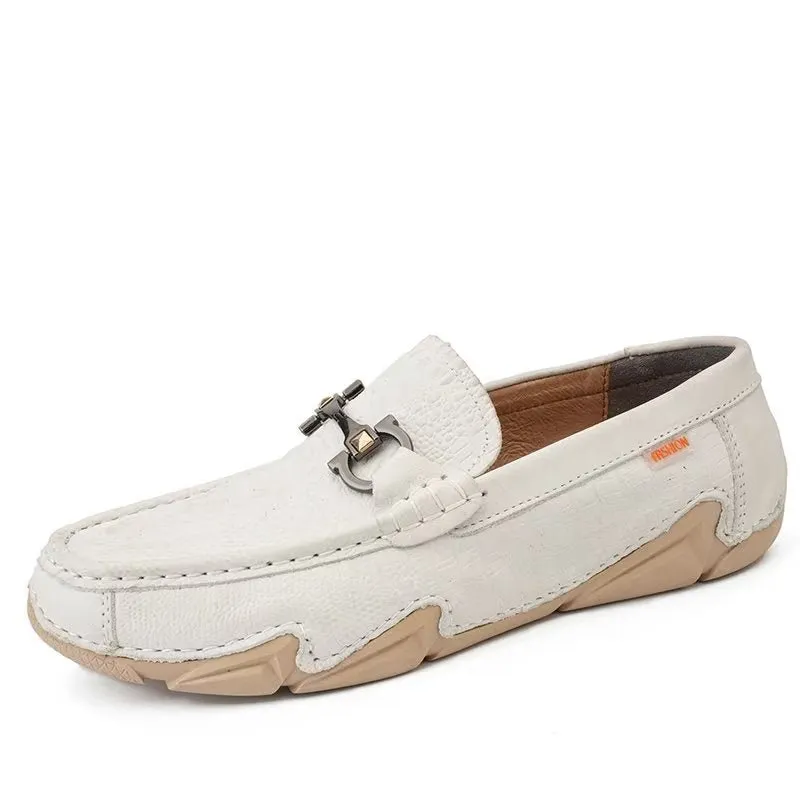 CrocoLux Cow Leather Chic Casual Shoes