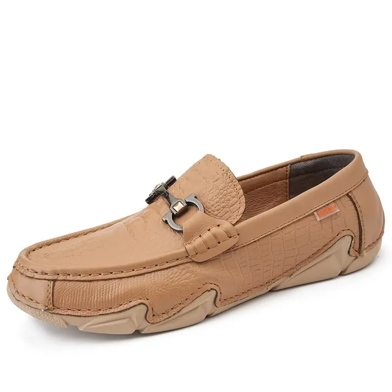CrocoLux Cow Leather Chic Casual Shoes