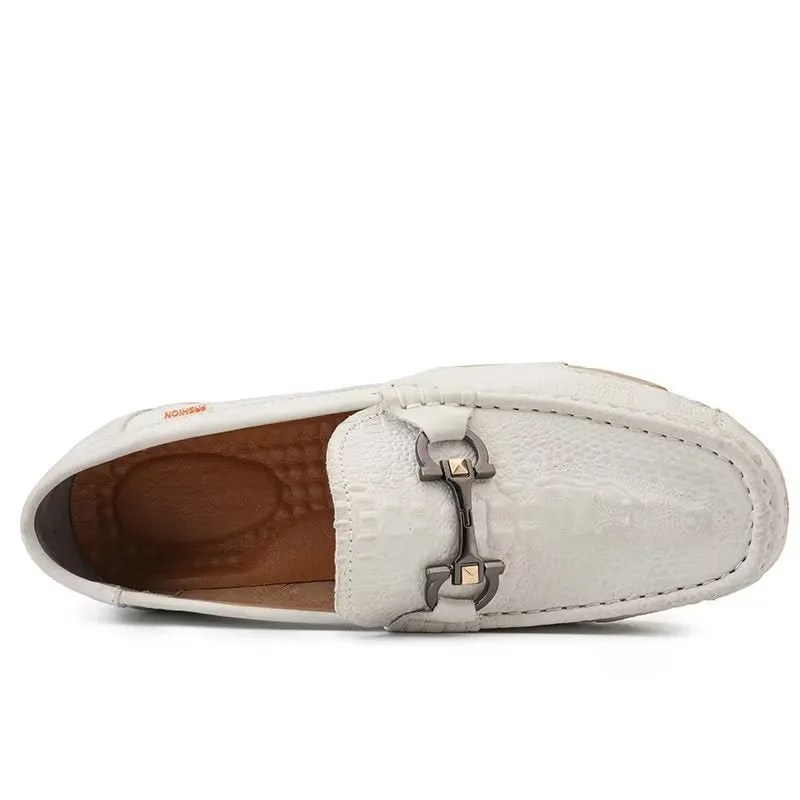 CrocoLux Cow Leather Chic Casual Shoes