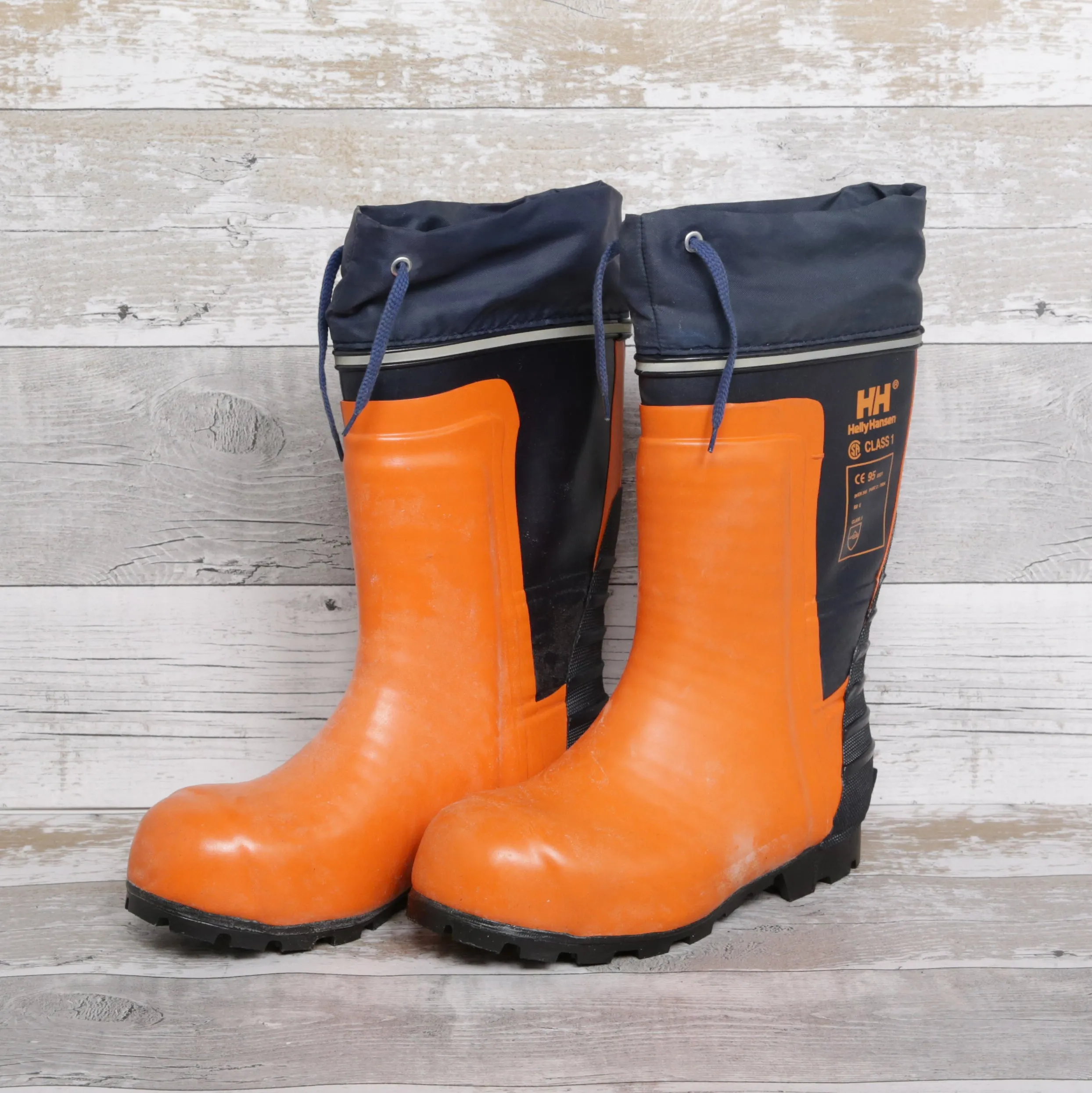 De-Branded Steel Toe Cap Chainsaw Class 3 Wellington Boots UK7.5