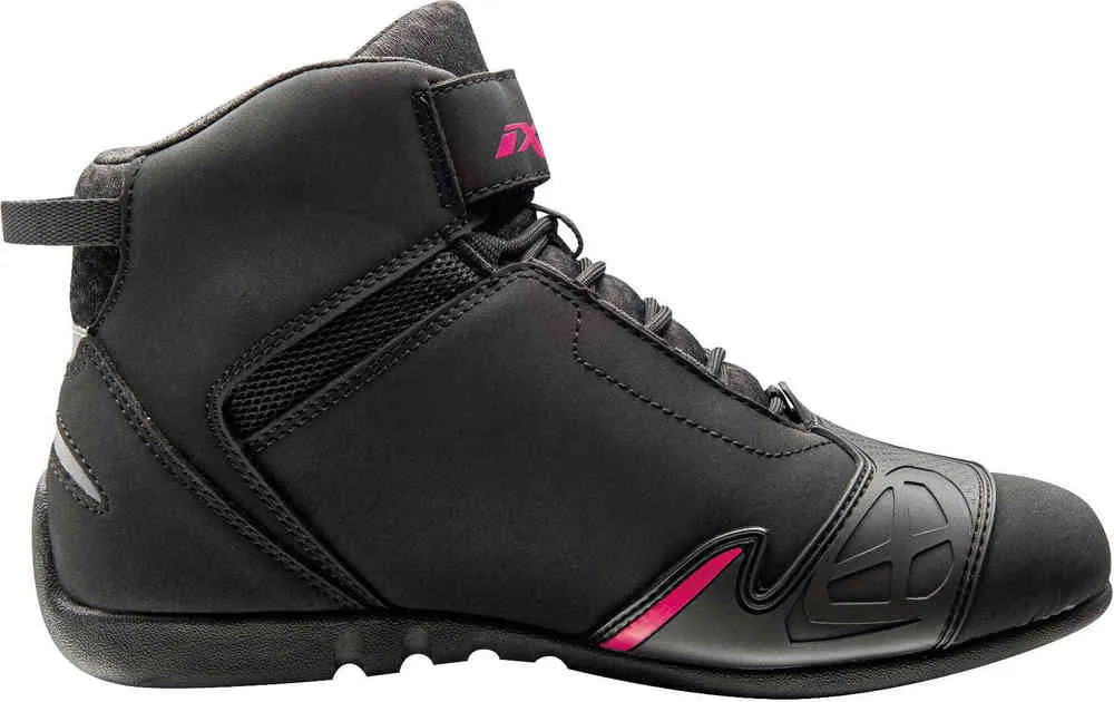 Gambler Ixon Women's Motorcycle Shoes, Black/Pink