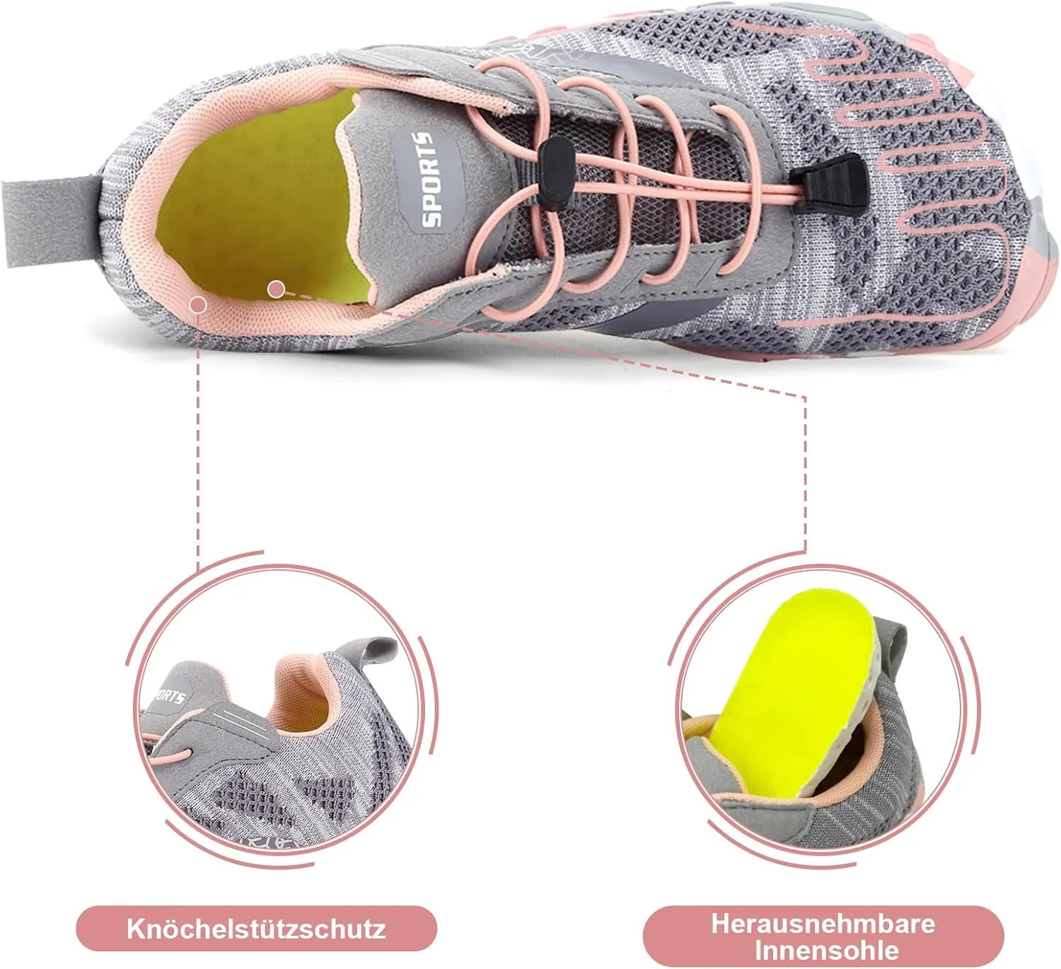 Hike Barefoot Shoes for Autumn Winter, Upgraded Thickened Minimalist Barefoot Shoes Women Men Non-Slip & Wide Toe Zero Drop Athletic Hiking Trail Running Shoe