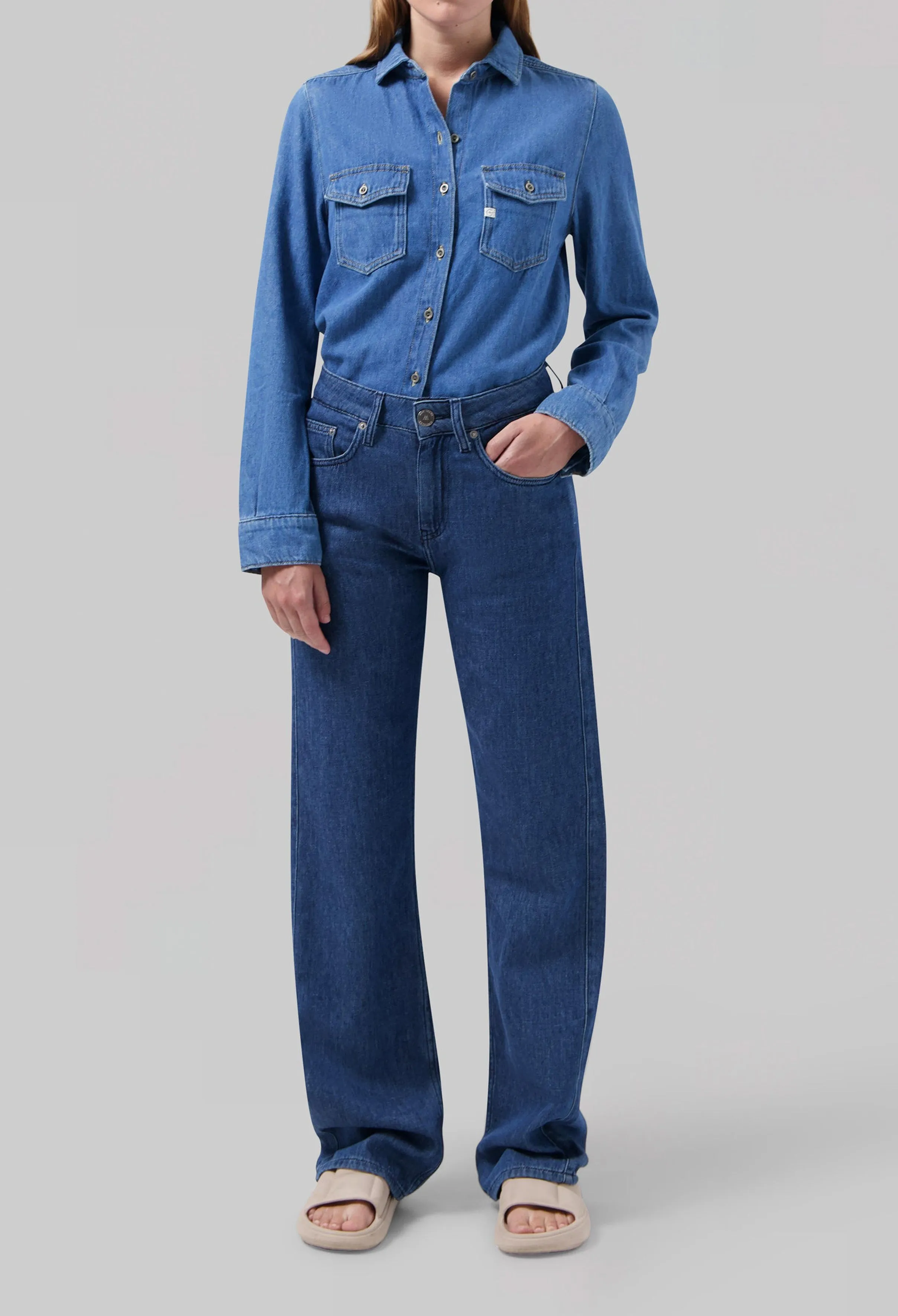 Jamie Mid Loose Flow - Stone Indigo