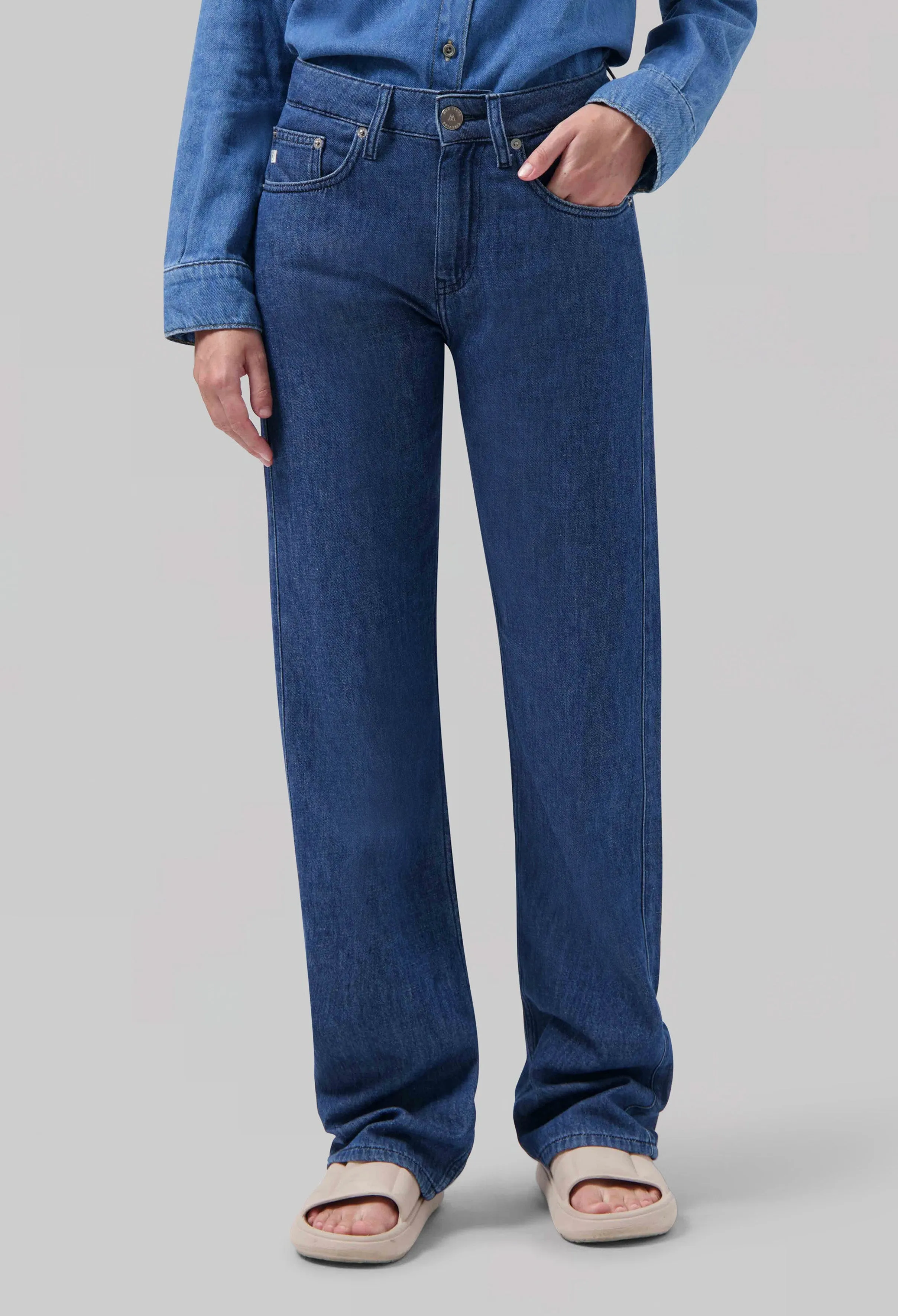 Jamie Mid Loose Flow - Stone Indigo