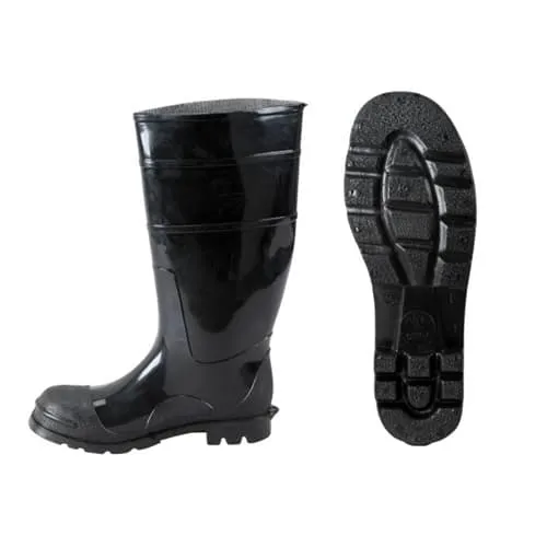 Johnson Wilshire STEEL-12 Black PVC Boots, Size 12 (18821)