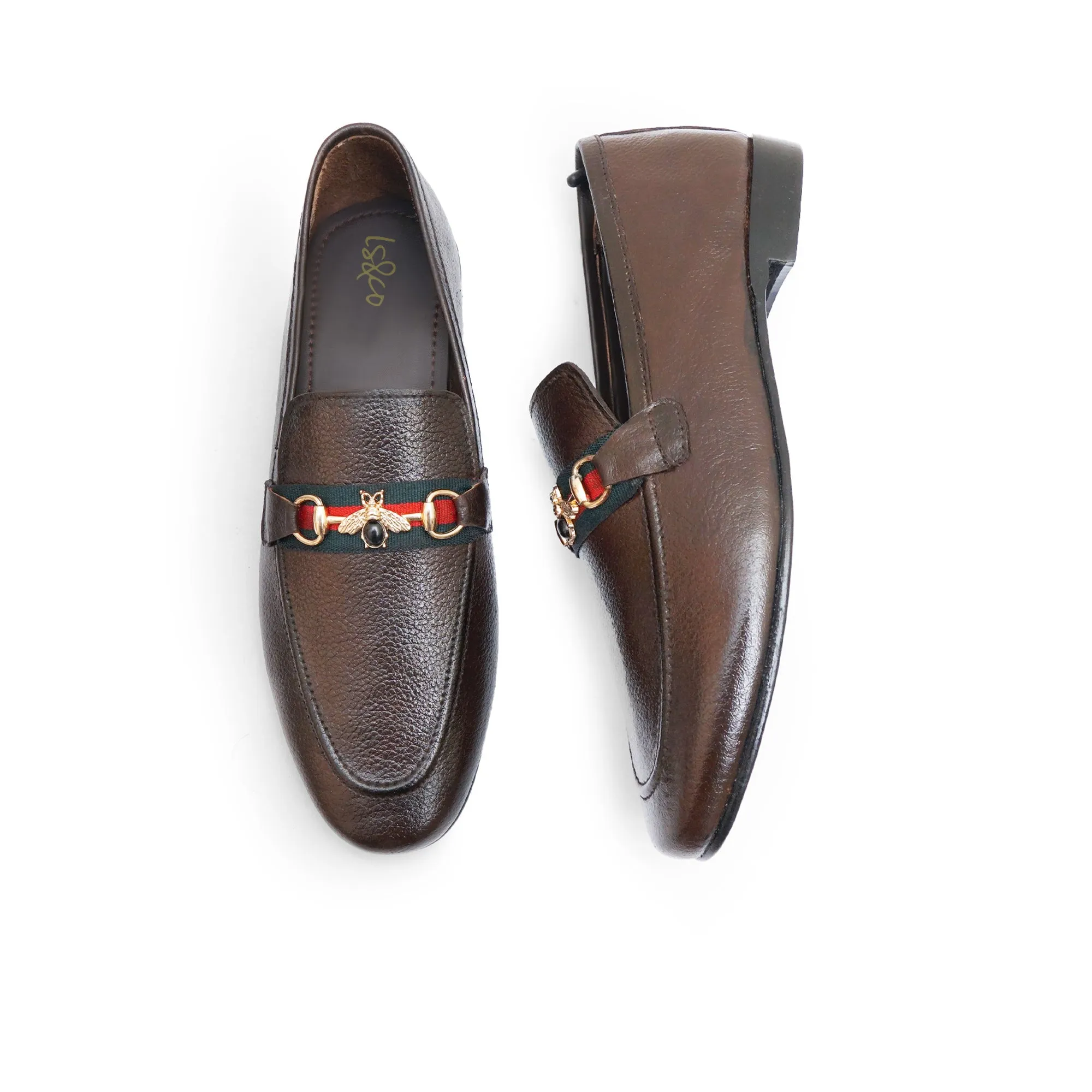 LS Pure Leather Walnut Buckle Formal Shoes LS-423