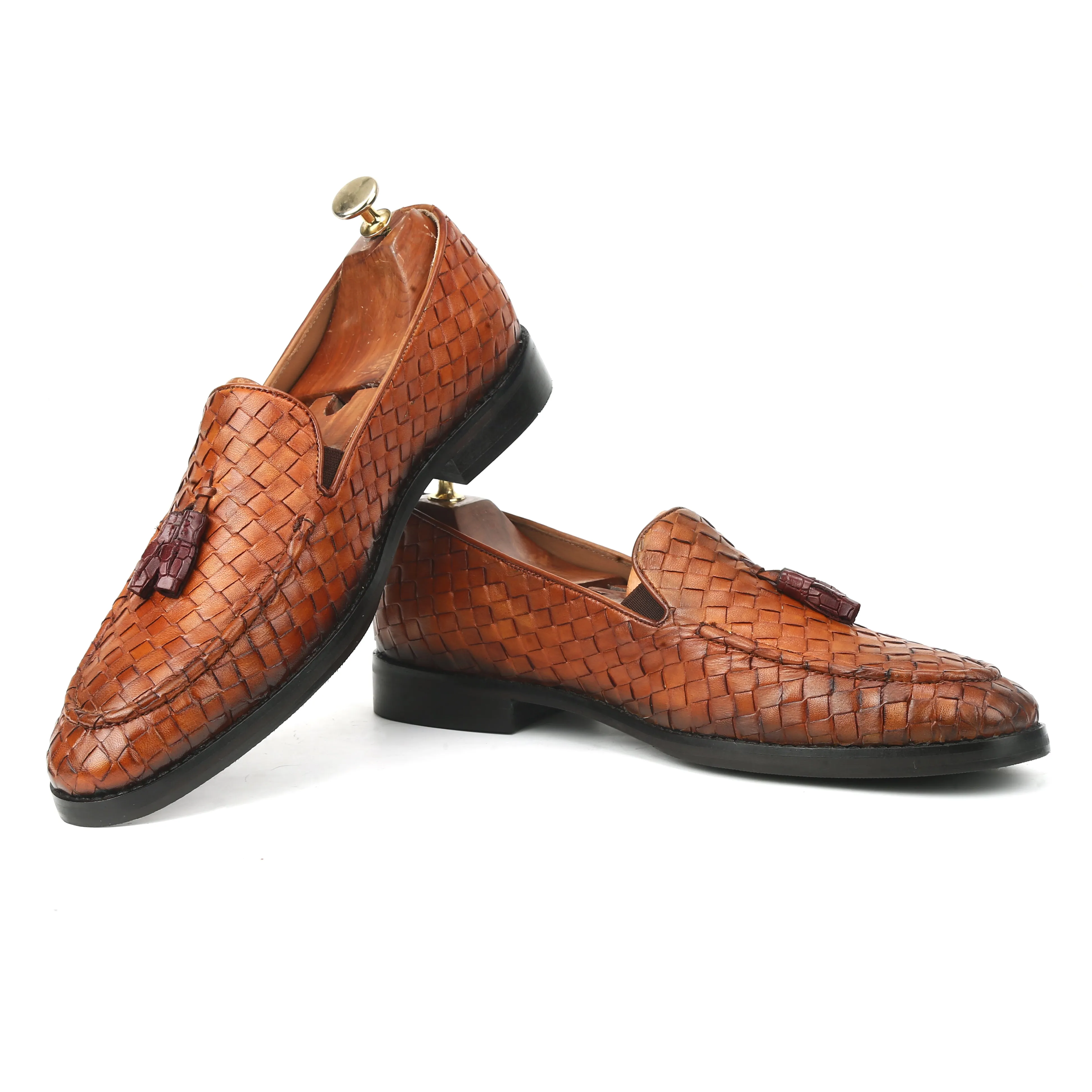 Lucas The Mesh Tan Slip-On Shoes