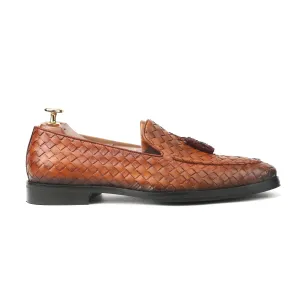 Lucas The Mesh Tan Slip-On Shoes