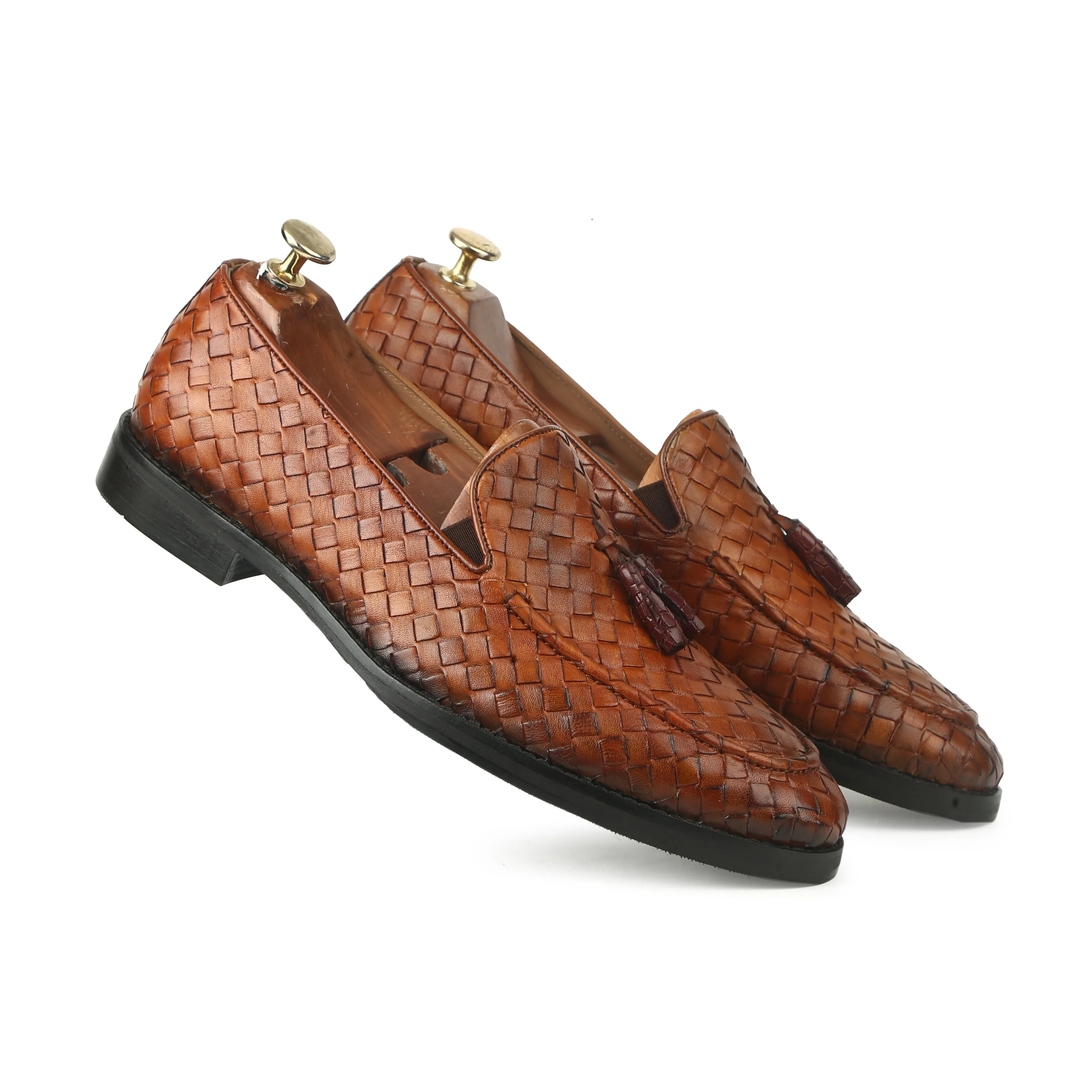 Lucas The Mesh Tan Slip-On Shoes
