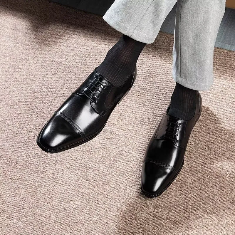 LuxeLeather Office Derbies Dress Shoes