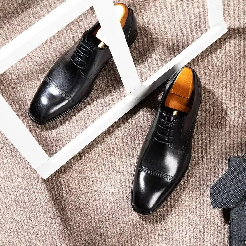 LuxeLeather Office Derbies Dress Shoes