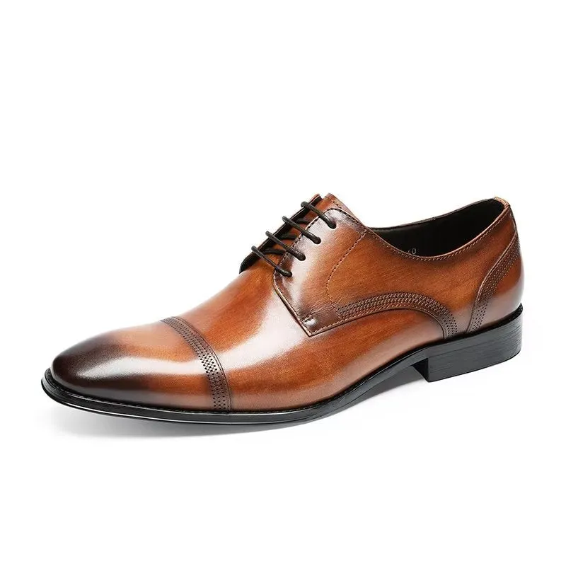 LuxeLeather Office Derbies Dress Shoes