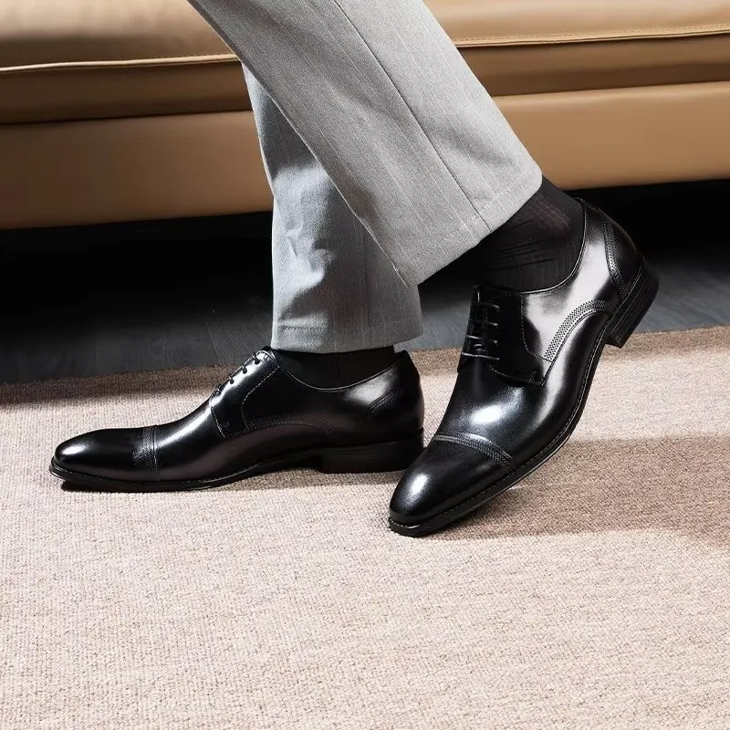 LuxeLeather Office Derbies Dress Shoes