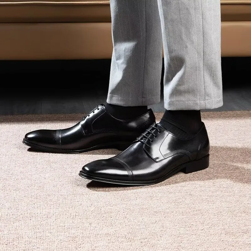 LuxeLeather Office Derbies Dress Shoes