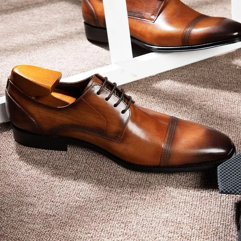 LuxeLeather Office Derbies Dress Shoes