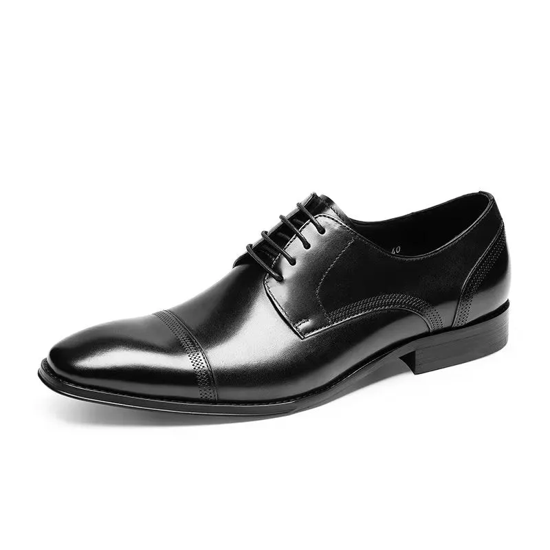 LuxeLeather Office Derbies Dress Shoes