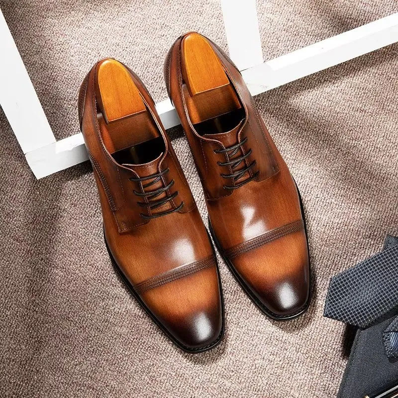 LuxeLeather Office Derbies Dress Shoes