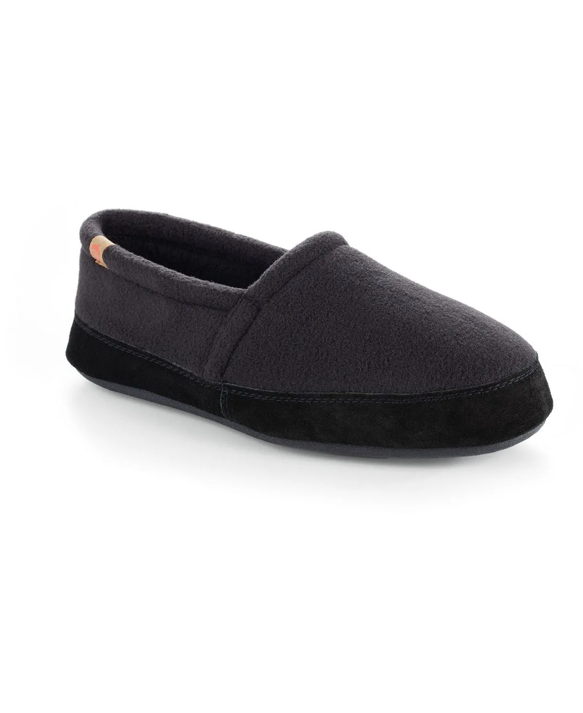 Men's slip-on slippers moccasin comfort acorn Macy's, black