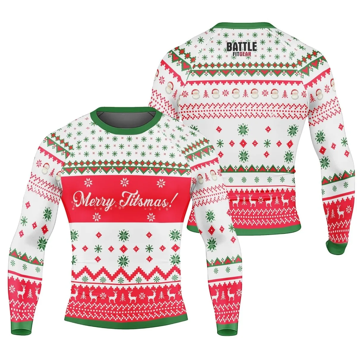 Merry Jitsmas Men's Long Sleeve Rash Guard