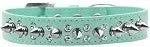 Punk Rock Double Crystal and Silver Spikes Dog Collar in Many Colors