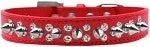 Punk Rock Double Crystal and Silver Spikes Dog Collar in Many Colors