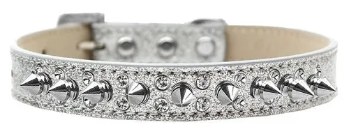 Punk Rock Ice Cream Collar Double Crystal and Silver Spikes in Many Colors
