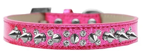Punk Rock Ice Cream Collar Double Crystal and Silver Spikes in Many Colors