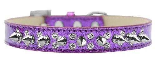 Punk Rock Ice Cream Collar Double Crystal and Silver Spikes in Many Colors