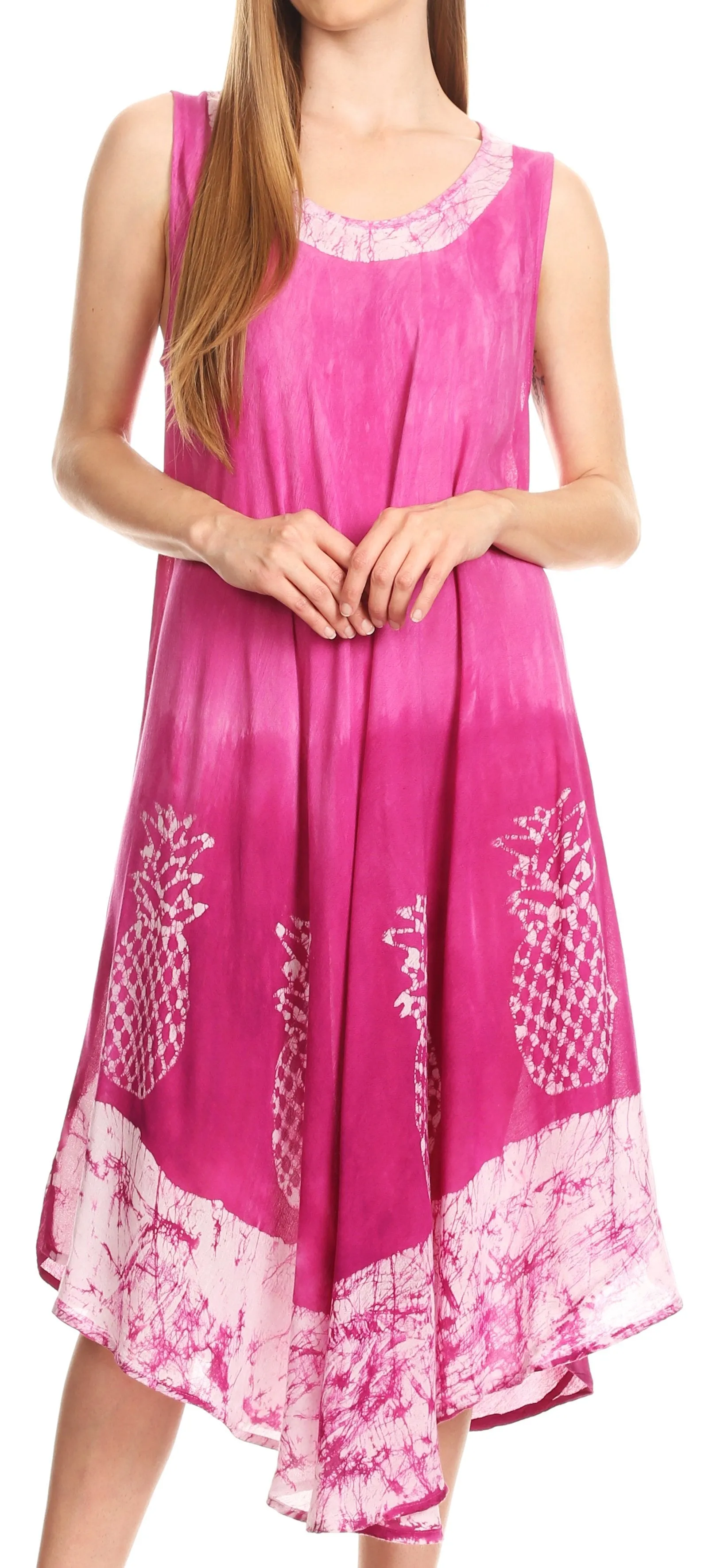 Sakkas Basira  Womens Relax Lounge Everyday Summer Long Dress Tie-dye Tropical