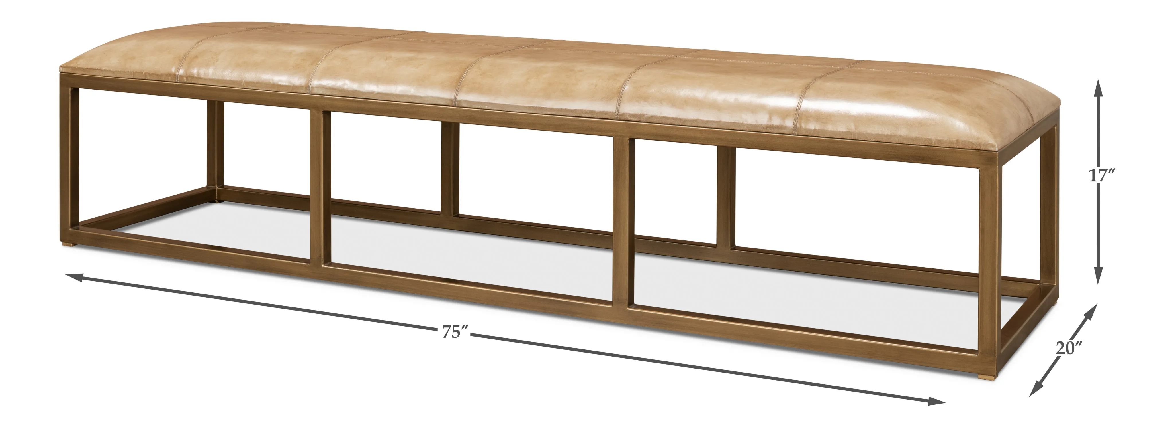 Sarreid - Long Hall Bench - Beige - Transitional
