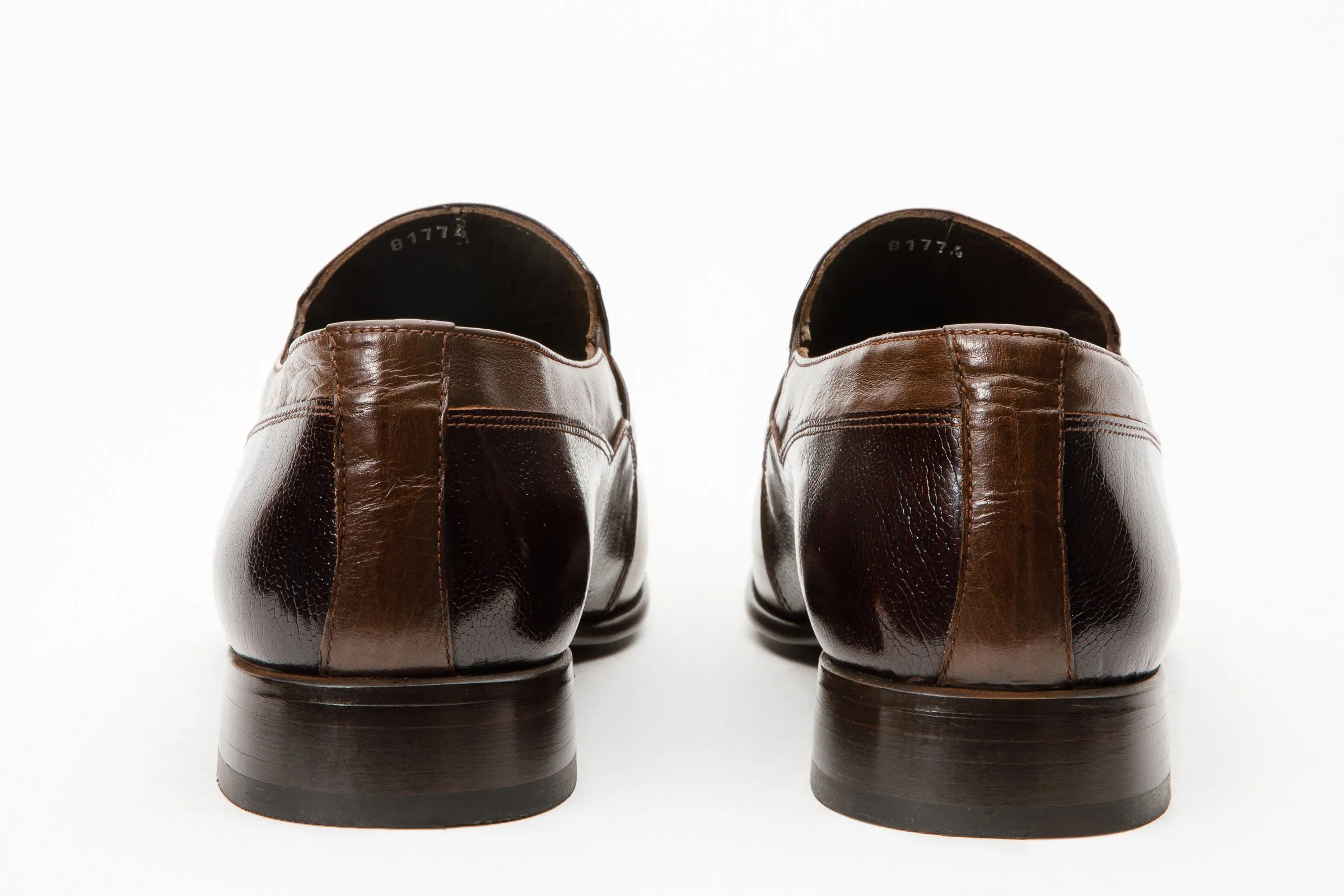 The Kazablanka Brown Leather Bit Loafer Men  Shoe