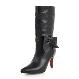 Thin High Heels Winter Mid Calf Boots