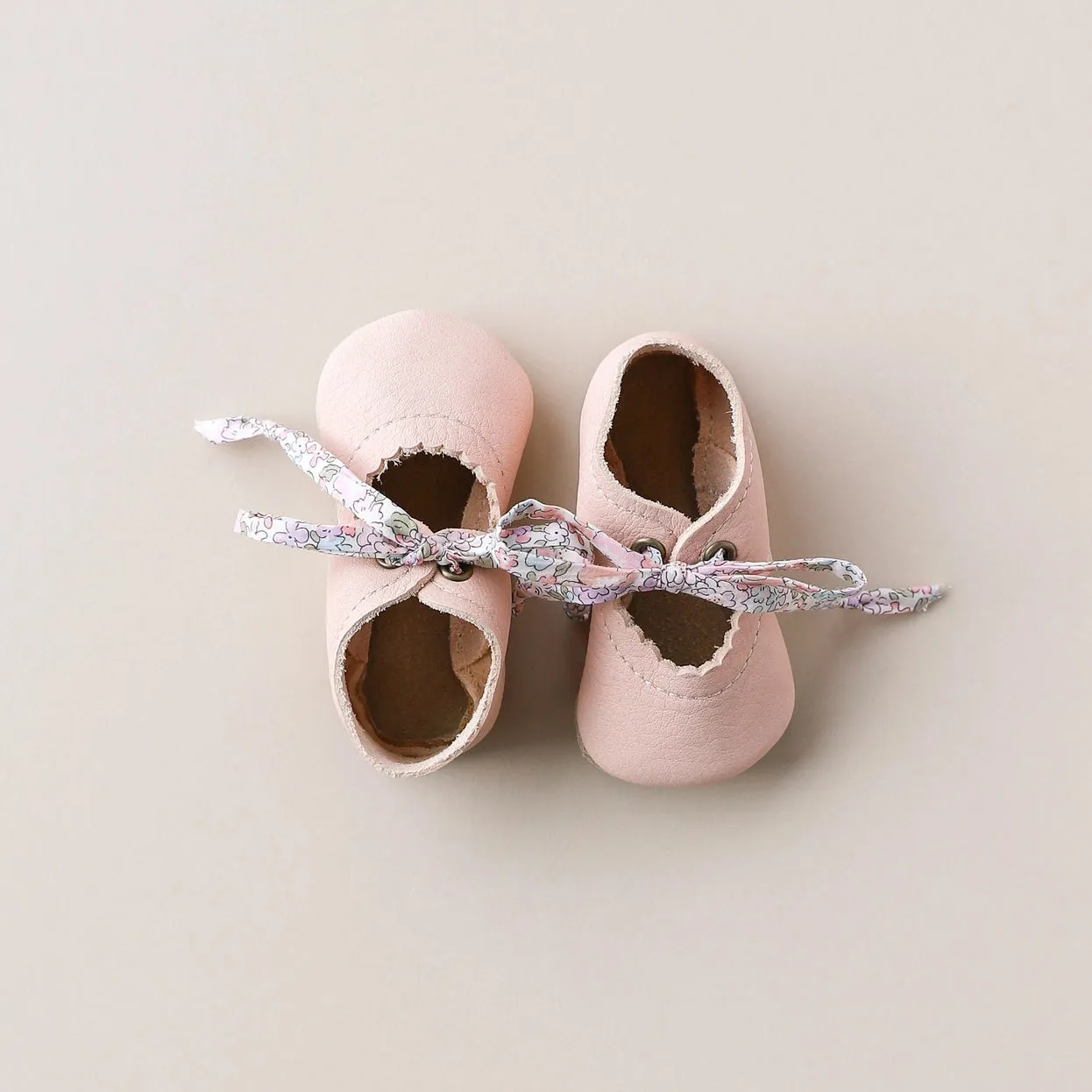 Tie Baby Mary Janes, Blush