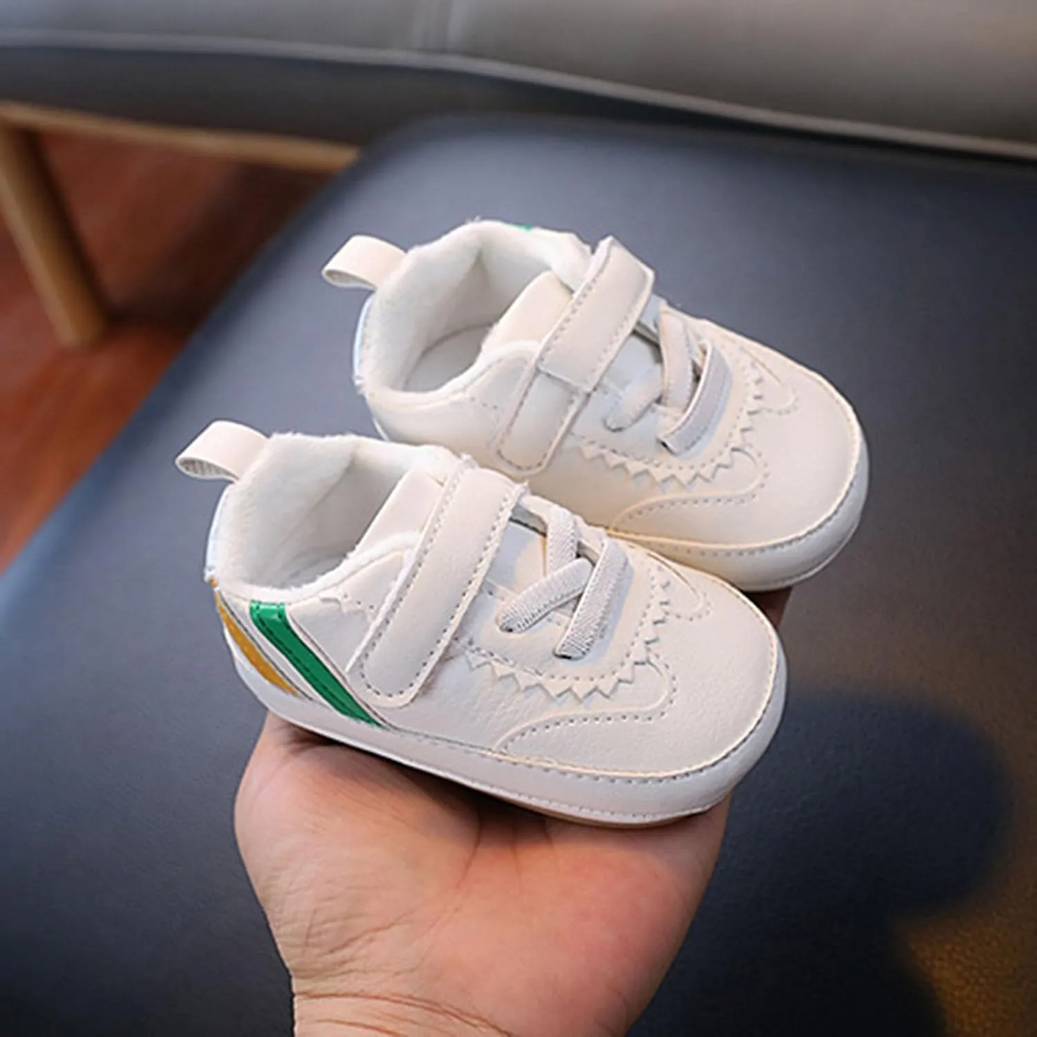 Unisex Baby Girls Shoes Infant Sneakers Thick Soles Non Slip Rubber Sole Toddler Crib First Walker Lightweight Shoes