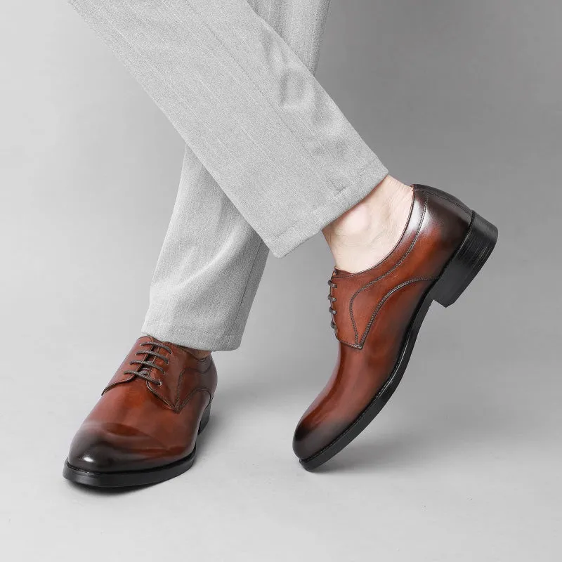 Wedding Luxe Exotic Leather Pointed Oxfords