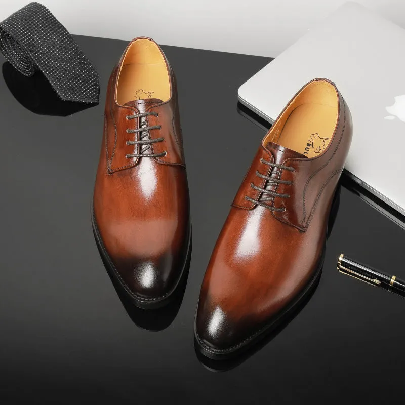 Wedding Luxe Exotic Leather Pointed Oxfords
