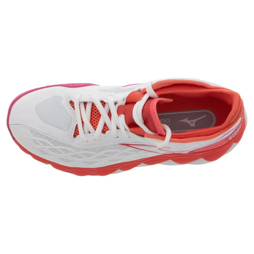 Women's Wave Enforce Tour AC Tennis Shoes White and Radiant Red