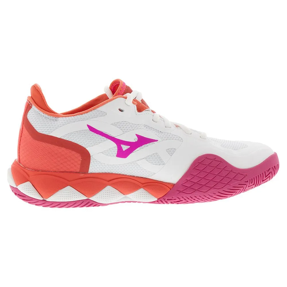 Women's Wave Enforce Tour AC Tennis Shoes White and Radiant Red