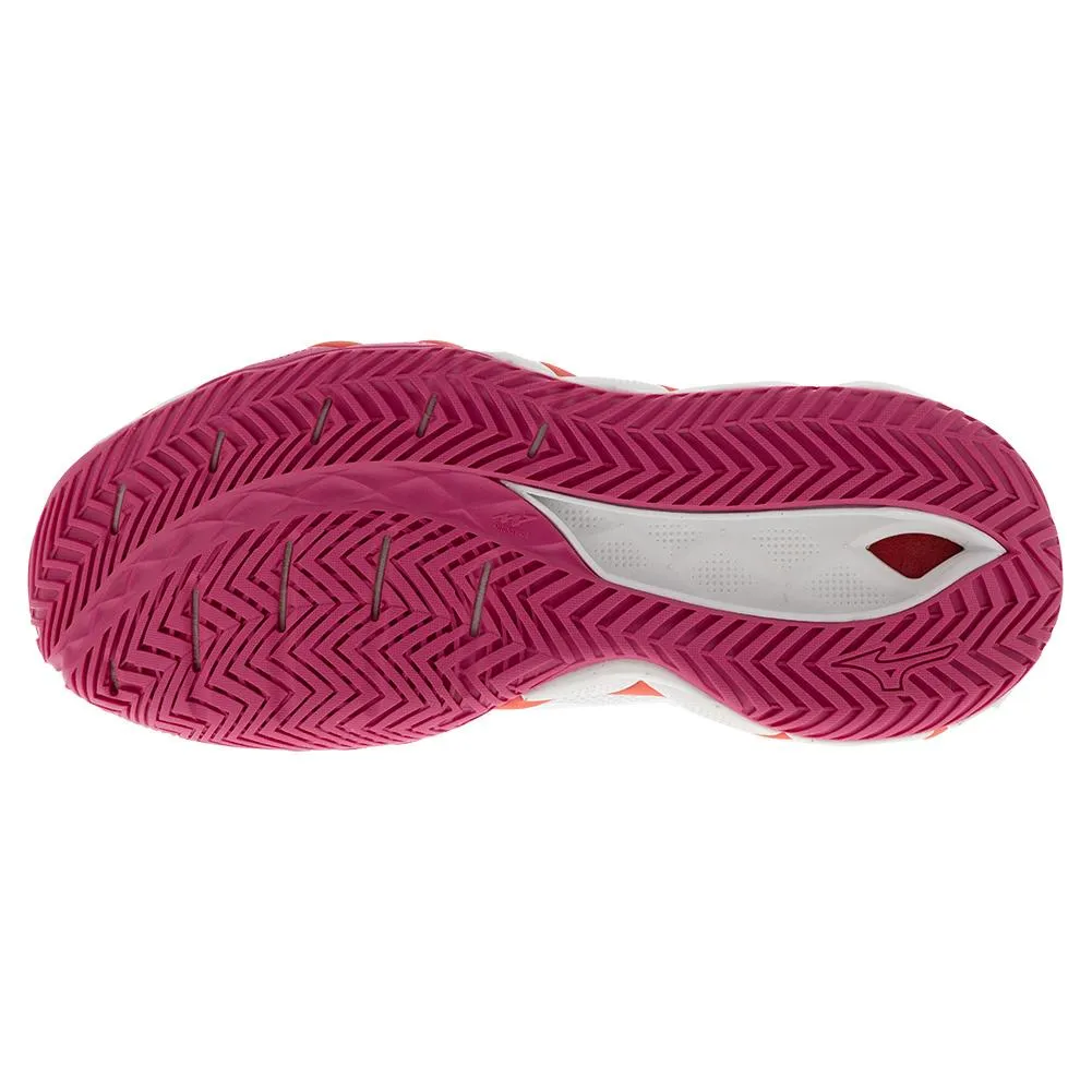Women's Wave Enforce Tour AC Tennis Shoes White and Radiant Red