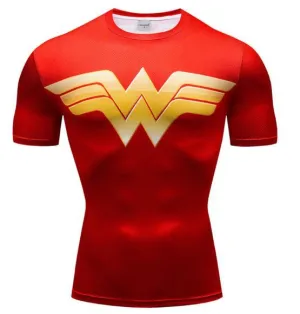 Wonder Woman 'Classic' Compression Short Sleeve Rash Guard